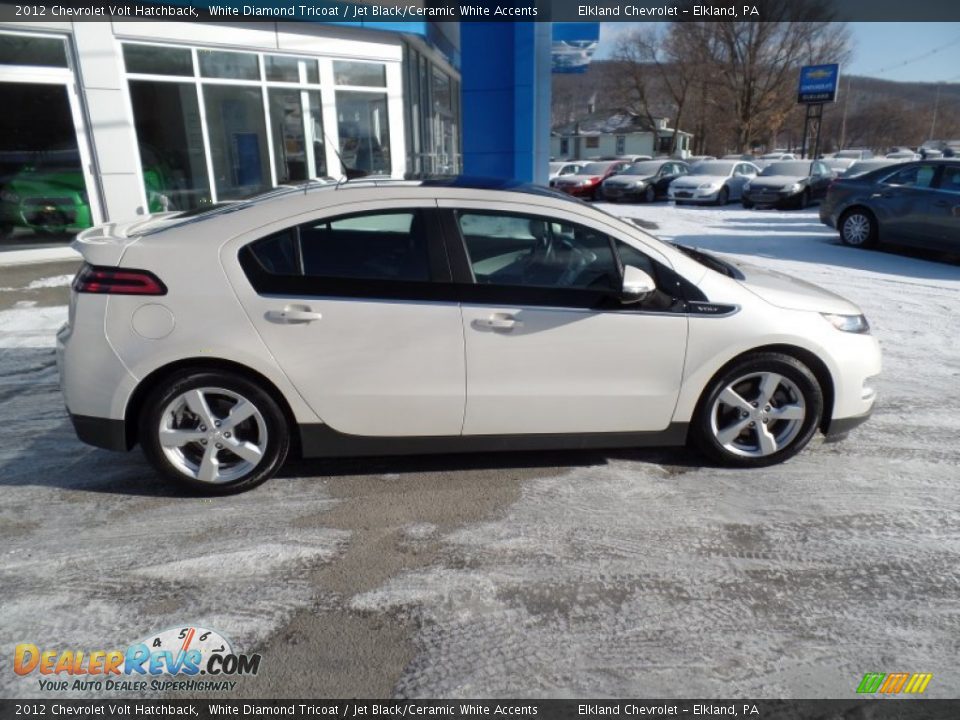 2012 Chevrolet Volt Hatchback White Diamond Tricoat / Jet Black/Ceramic White Accents Photo #5