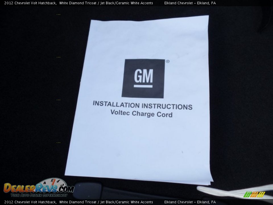 2012 Chevrolet Volt Hatchback White Diamond Tricoat / Jet Black/Ceramic White Accents Photo #12