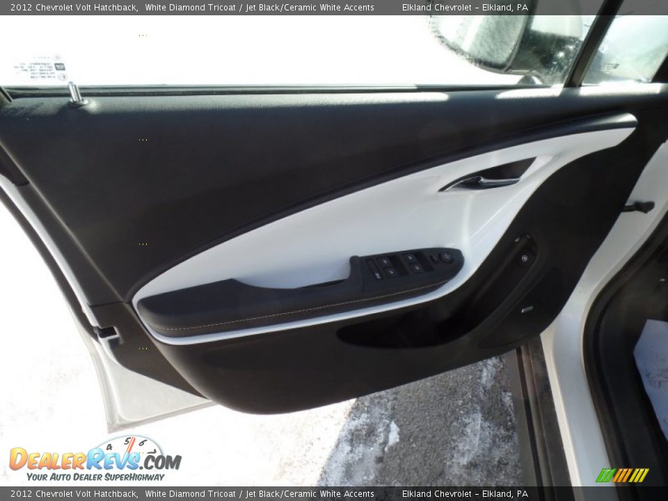 2012 Chevrolet Volt Hatchback White Diamond Tricoat / Jet Black/Ceramic White Accents Photo #22