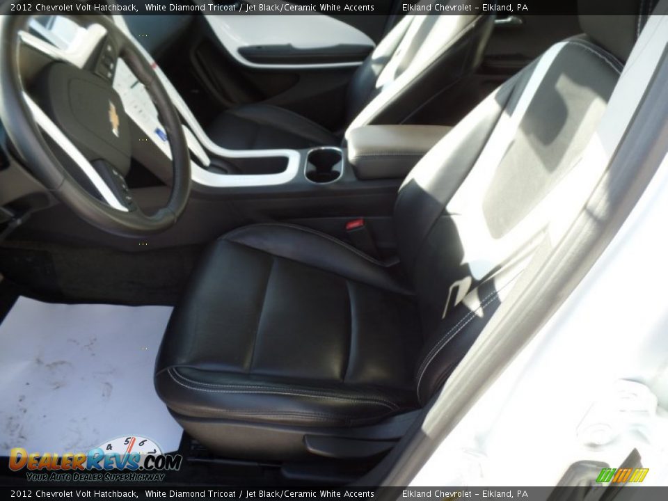 2012 Chevrolet Volt Hatchback White Diamond Tricoat / Jet Black/Ceramic White Accents Photo #26