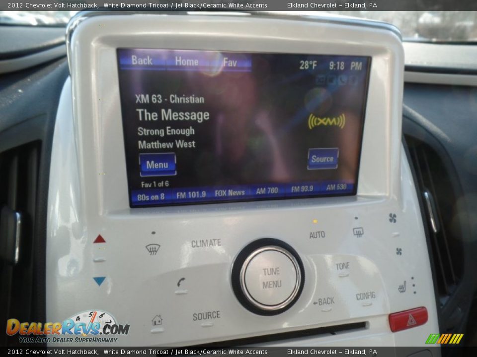 2012 Chevrolet Volt Hatchback White Diamond Tricoat / Jet Black/Ceramic White Accents Photo #33
