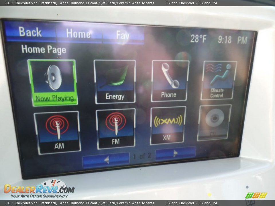 2012 Chevrolet Volt Hatchback White Diamond Tricoat / Jet Black/Ceramic White Accents Photo #34