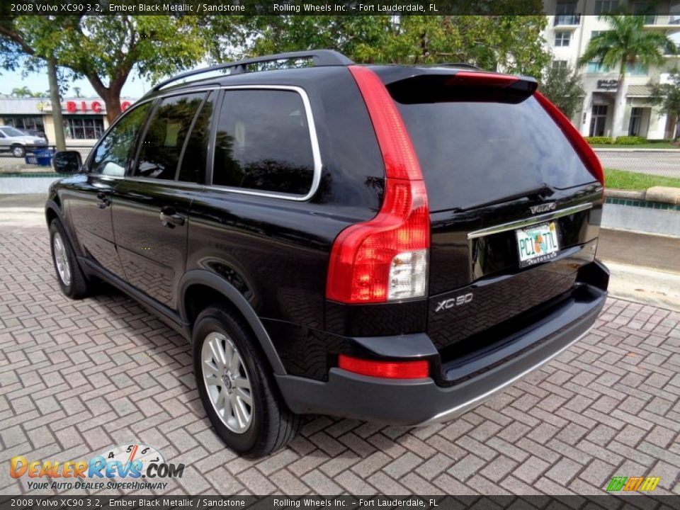 2008 Volvo XC90 3.2 Ember Black Metallic / Sandstone Photo #5