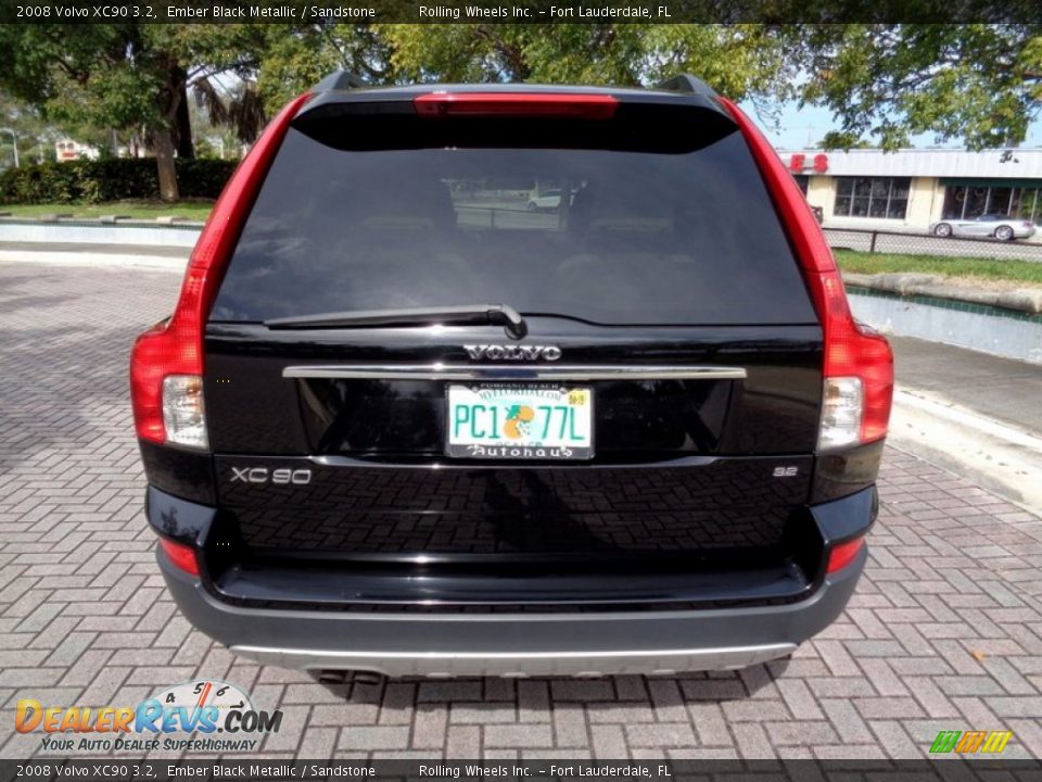 2008 Volvo XC90 3.2 Ember Black Metallic / Sandstone Photo #7