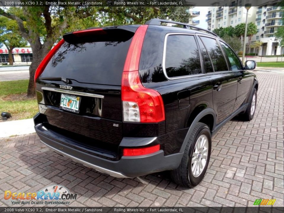 2008 Volvo XC90 3.2 Ember Black Metallic / Sandstone Photo #9