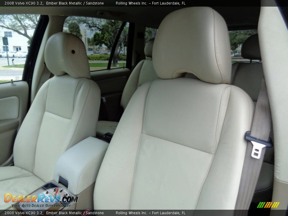 2008 Volvo XC90 3.2 Ember Black Metallic / Sandstone Photo #10