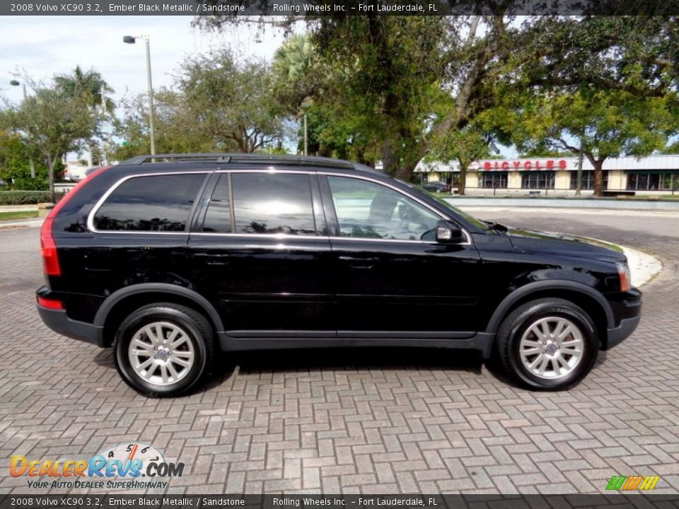 2008 Volvo XC90 3.2 Ember Black Metallic / Sandstone Photo #11