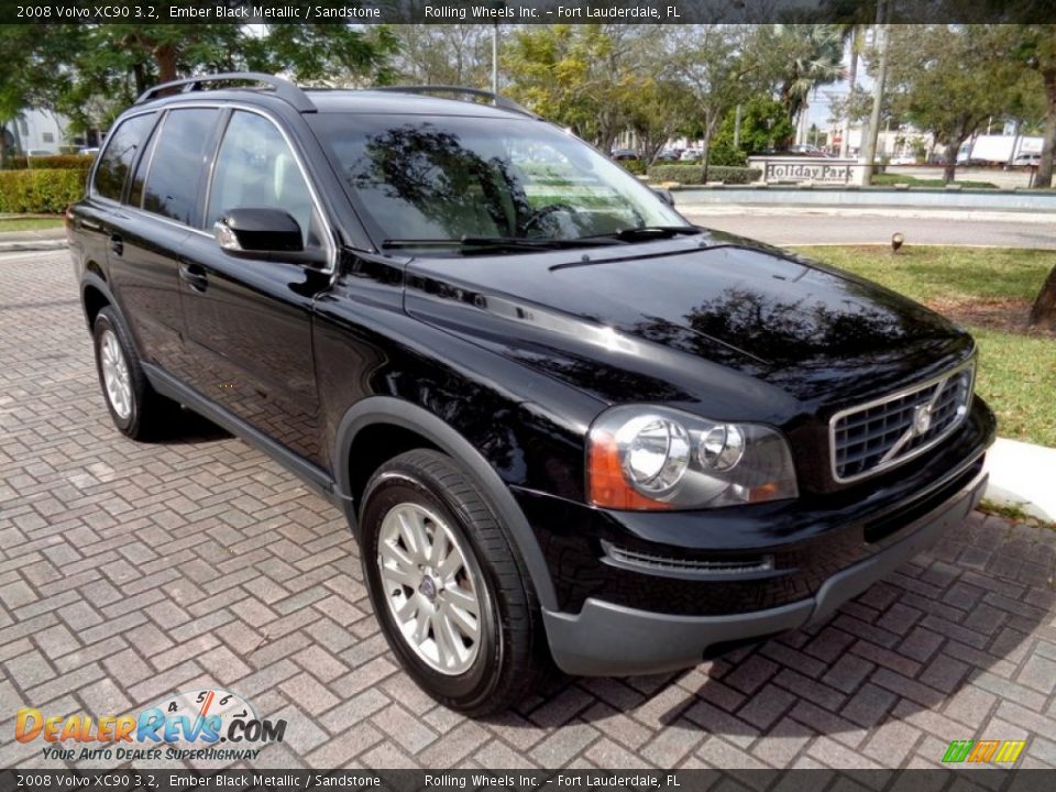 2008 Volvo XC90 3.2 Ember Black Metallic / Sandstone Photo #13