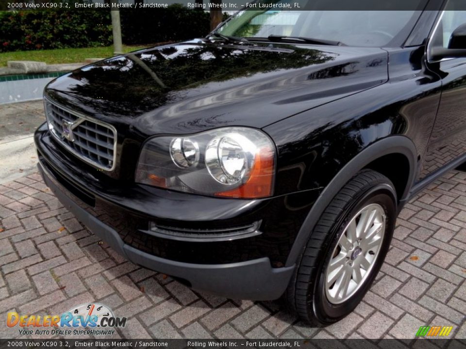 2008 Volvo XC90 3.2 Ember Black Metallic / Sandstone Photo #17