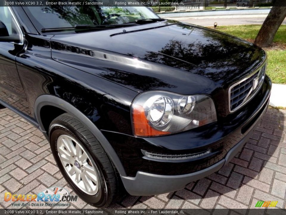 2008 Volvo XC90 3.2 Ember Black Metallic / Sandstone Photo #30