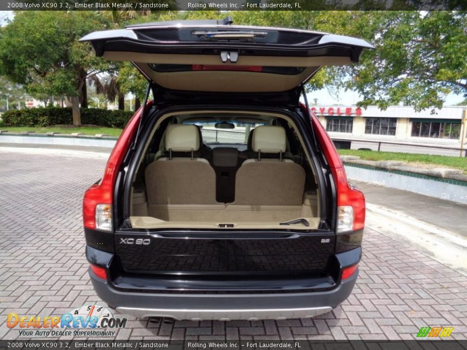 2008 Volvo XC90 3.2 Ember Black Metallic / Sandstone Photo #36