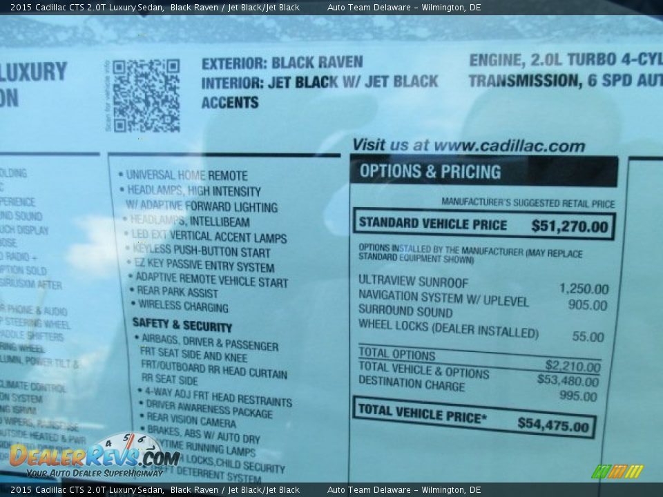 2015 Cadillac CTS 2.0T Luxury Sedan Black Raven / Jet Black/Jet Black Photo #18