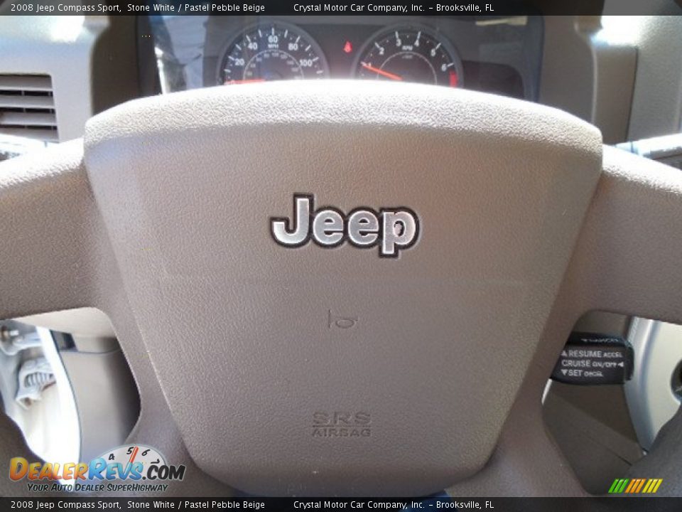 2008 Jeep Compass Sport Stone White / Pastel Pebble Beige Photo #22