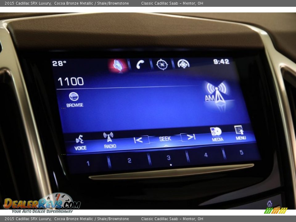 2015 Cadillac SRX Luxury Cocoa Bronze Metallic / Shale/Brownstone Photo #10