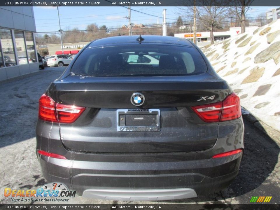 2015 BMW X4 xDrive28i Dark Graphite Metallic / Black Photo #4