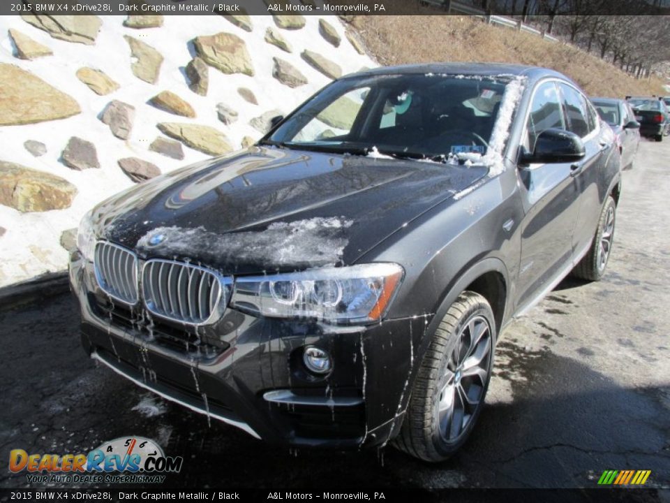 2015 BMW X4 xDrive28i Dark Graphite Metallic / Black Photo #8