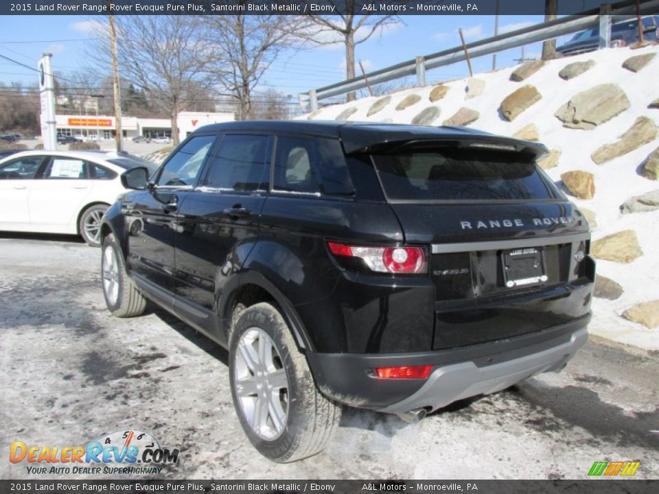 2015 Land Rover Range Rover Evoque Pure Plus Santorini Black Metallic / Ebony Photo #4