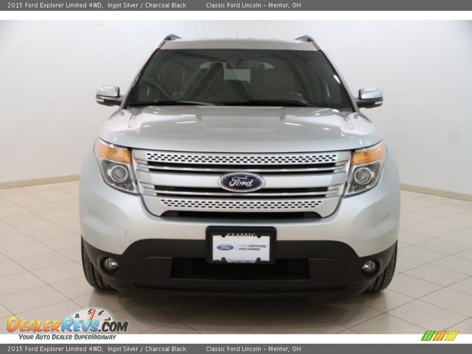 2015 Ford Explorer Limited 4WD Ingot Silver / Charcoal Black Photo #2