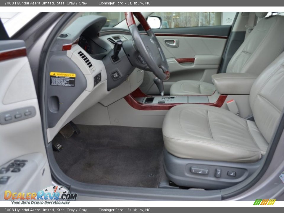 Gray Interior - 2008 Hyundai Azera Limited Photo #9