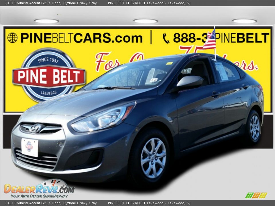 2013 Hyundai Accent GLS 4 Door Cyclone Gray / Gray Photo #1