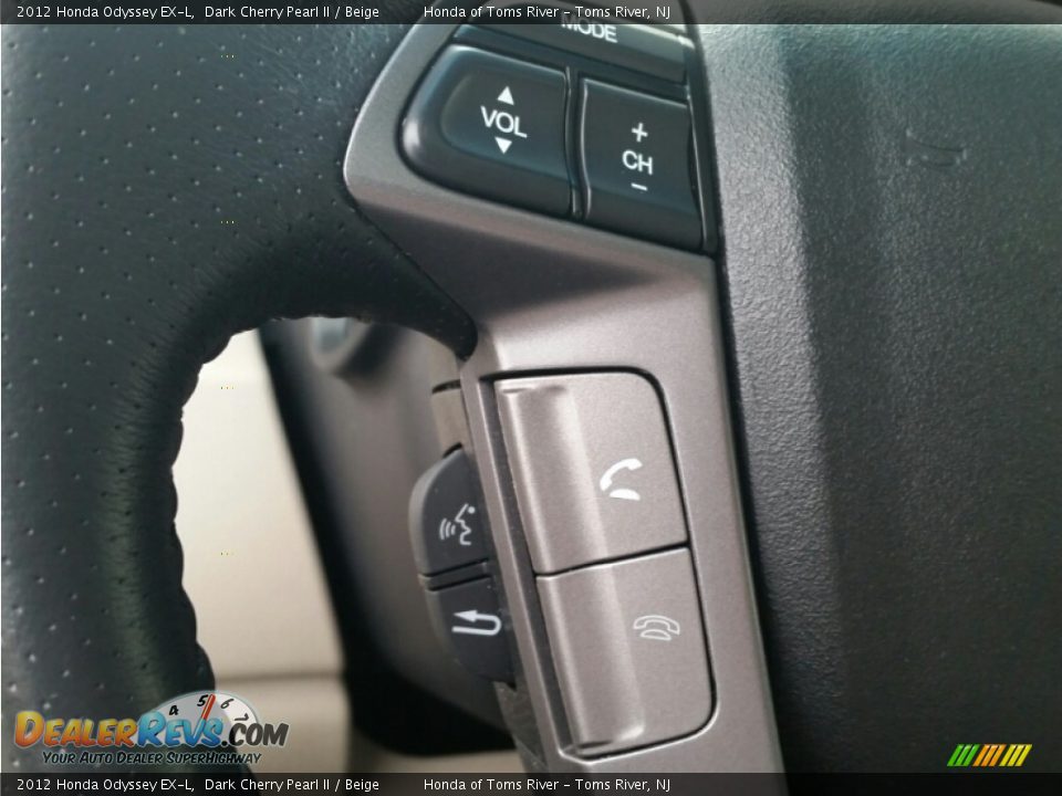 2012 Honda Odyssey EX-L Dark Cherry Pearl II / Beige Photo #21