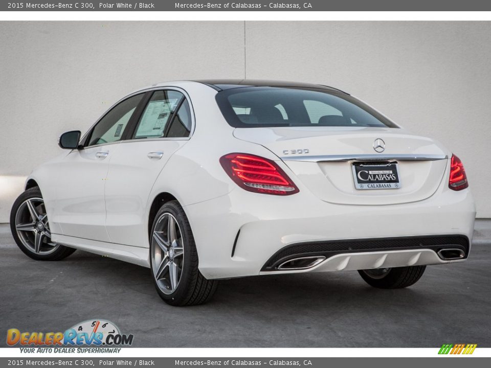 2015 Mercedes-Benz C 300 Polar White / Black Photo #2