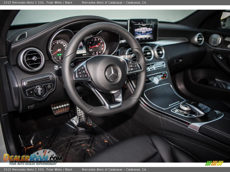 2015 Mercedes-Benz C 300 Polar White / Black Photo #5