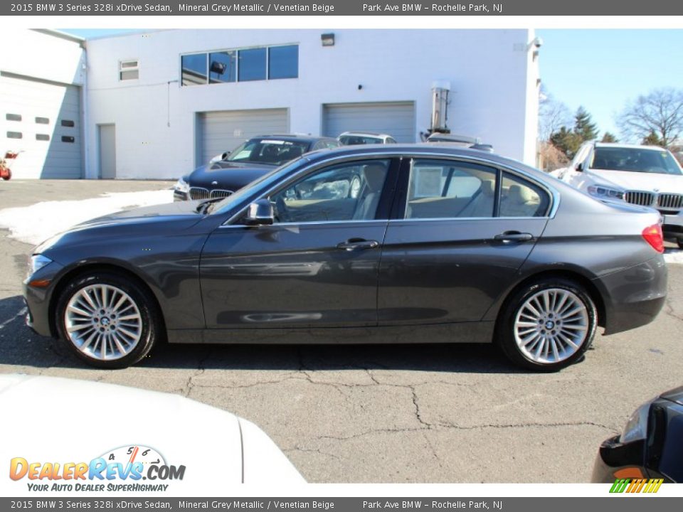 2015 BMW 3 Series 328i xDrive Sedan Mineral Grey Metallic / Venetian Beige Photo #6