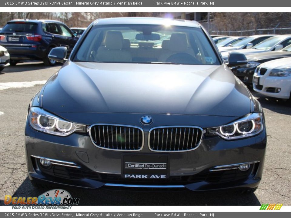 2015 BMW 3 Series 328i xDrive Sedan Mineral Grey Metallic / Venetian Beige Photo #8
