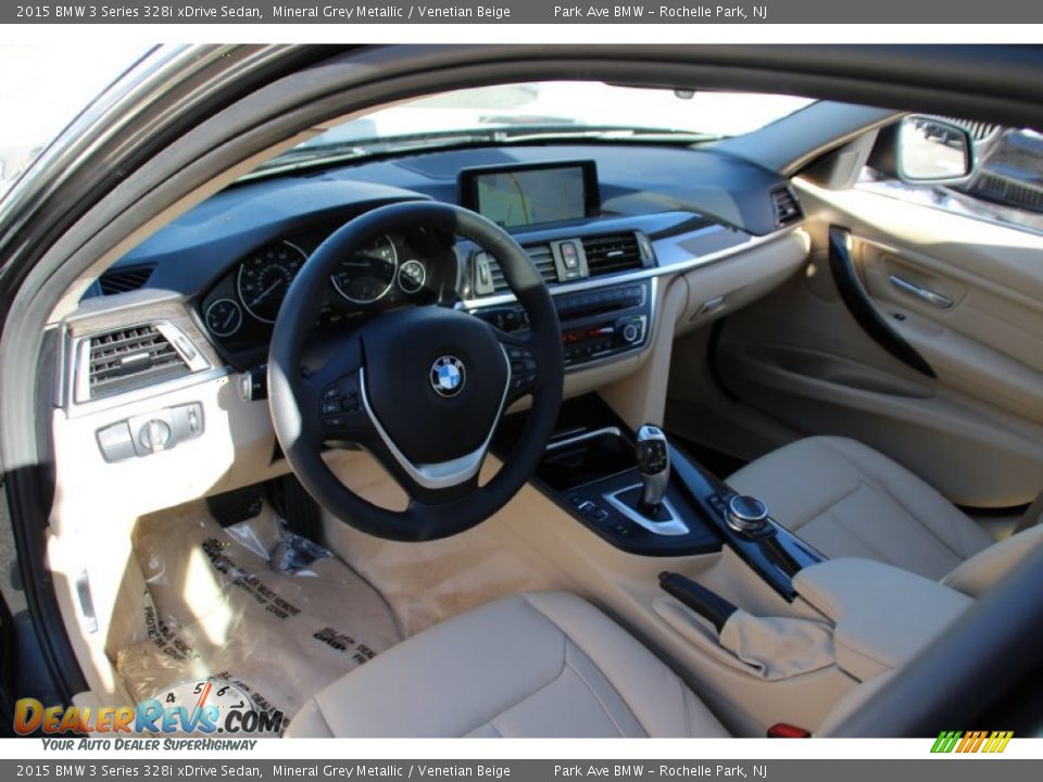 2015 BMW 3 Series 328i xDrive Sedan Mineral Grey Metallic / Venetian Beige Photo #11