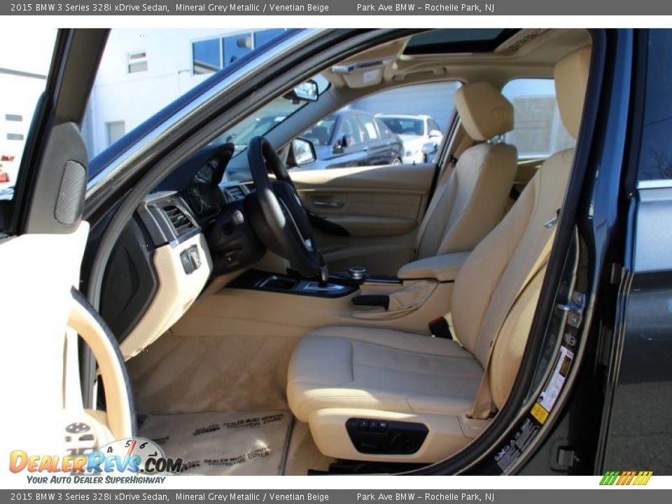 2015 BMW 3 Series 328i xDrive Sedan Mineral Grey Metallic / Venetian Beige Photo #12
