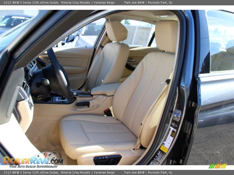 2015 BMW 3 Series 328i xDrive Sedan Mineral Grey Metallic / Venetian Beige Photo #14
