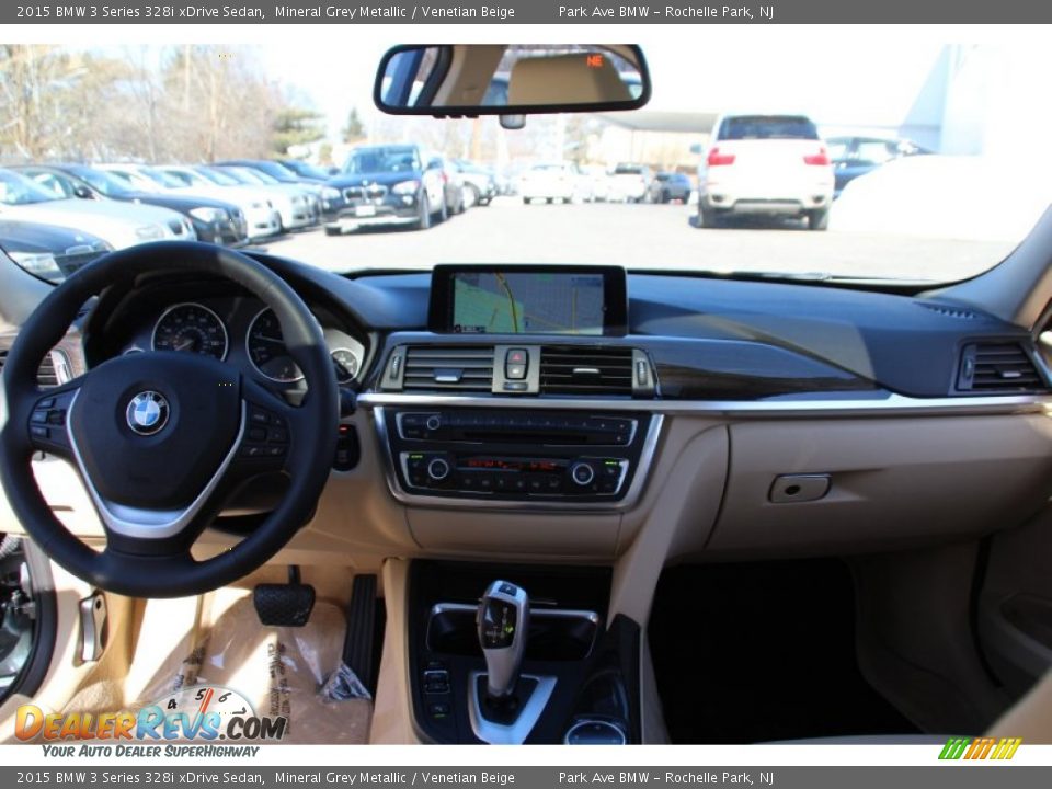 2015 BMW 3 Series 328i xDrive Sedan Mineral Grey Metallic / Venetian Beige Photo #16