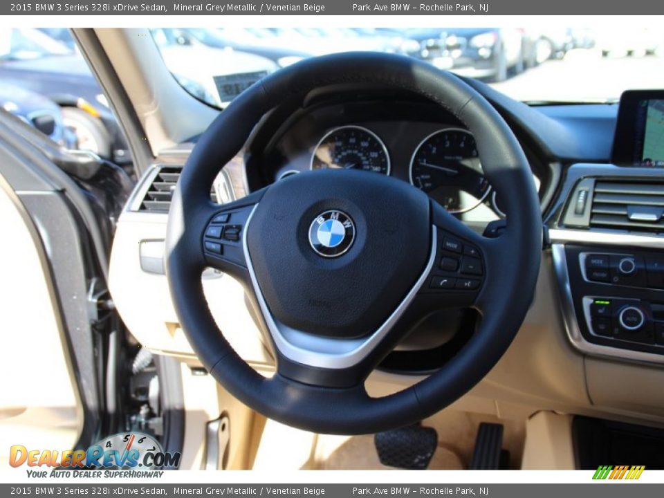 2015 BMW 3 Series 328i xDrive Sedan Mineral Grey Metallic / Venetian Beige Photo #19