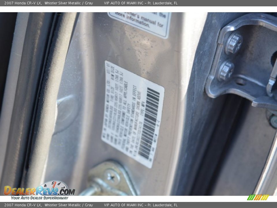 2007 Honda CR-V LX Whistler Silver Metallic / Gray Photo #17