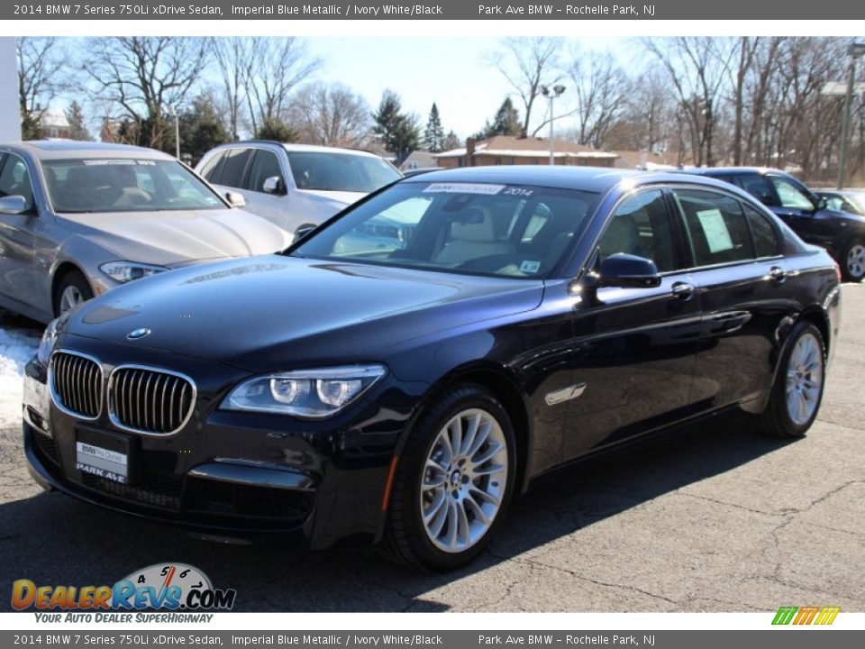 2014 BMW 7 Series 750Li xDrive Sedan Imperial Blue Metallic / Ivory White/Black Photo #7