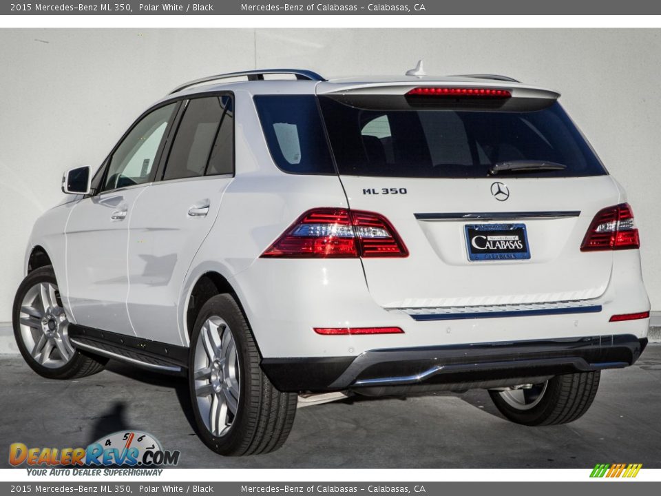 2015 Mercedes-Benz ML 350 Polar White / Black Photo #2
