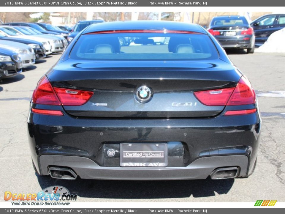 2013 BMW 6 Series 650i xDrive Gran Coupe Black Sapphire Metallic / Black Photo #4