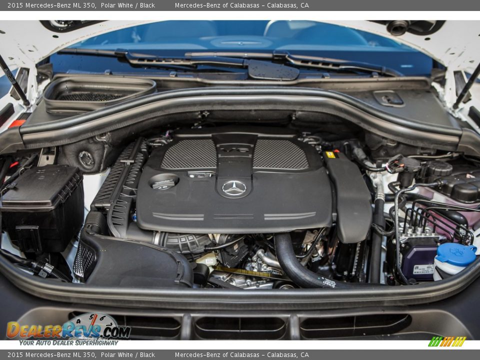 2015 Mercedes-Benz ML 350 Polar White / Black Photo #9