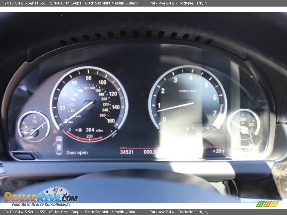 2013 BMW 6 Series 650i xDrive Gran Coupe Black Sapphire Metallic / Black Photo #22
