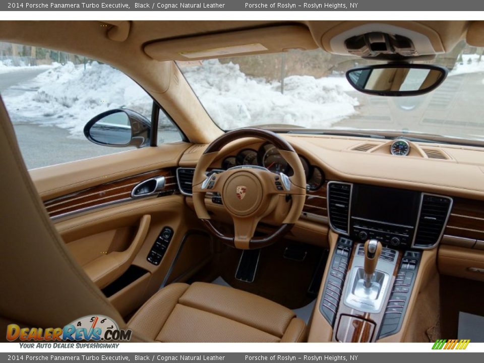 2014 Porsche Panamera Turbo Executive Black / Cognac Natural Leather Photo #14