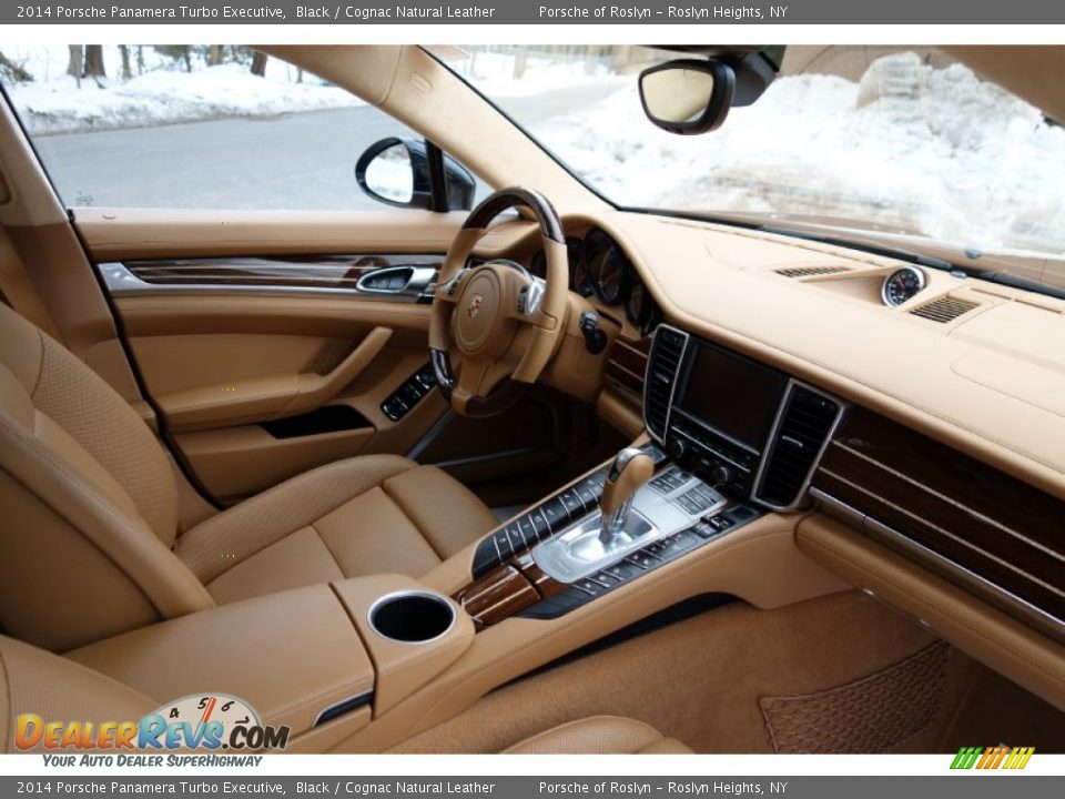 2014 Porsche Panamera Turbo Executive Black / Cognac Natural Leather Photo #23