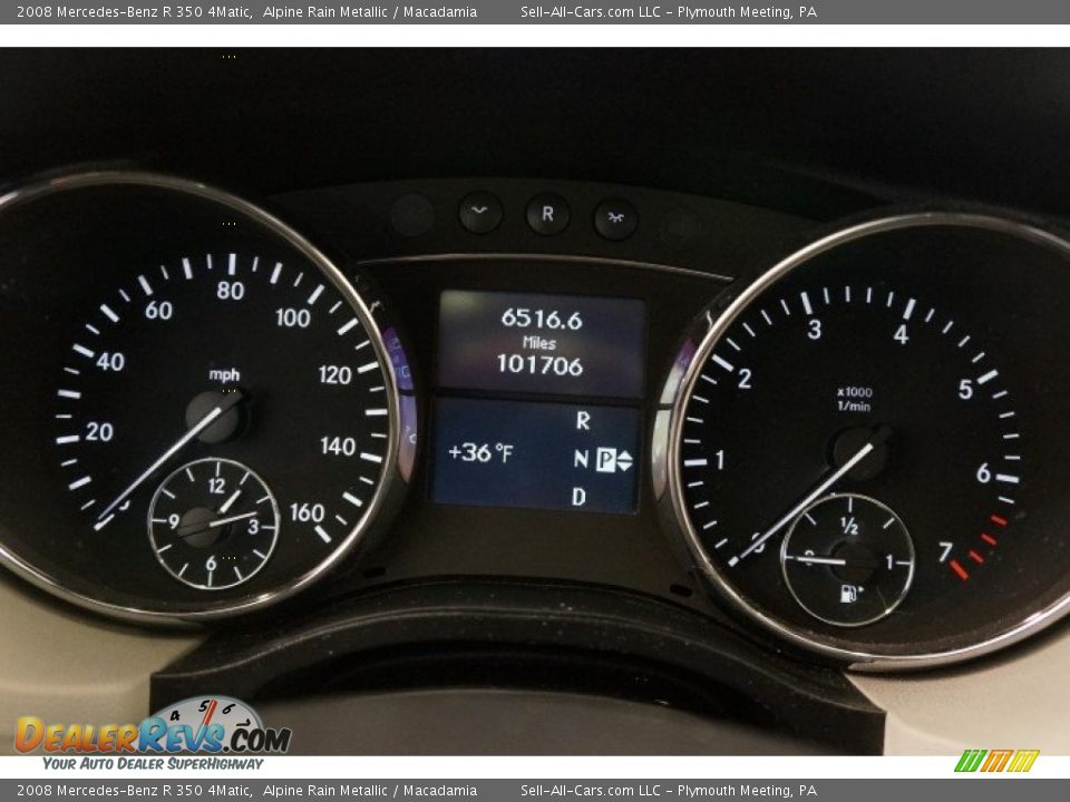 2008 Mercedes-Benz R 350 4Matic Alpine Rain Metallic / Macadamia Photo #30