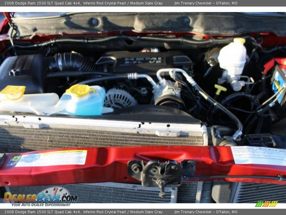 2008 Dodge Ram 1500 SLT Quad Cab 4x4 Inferno Red Crystal Pearl / Medium Slate Gray Photo #6