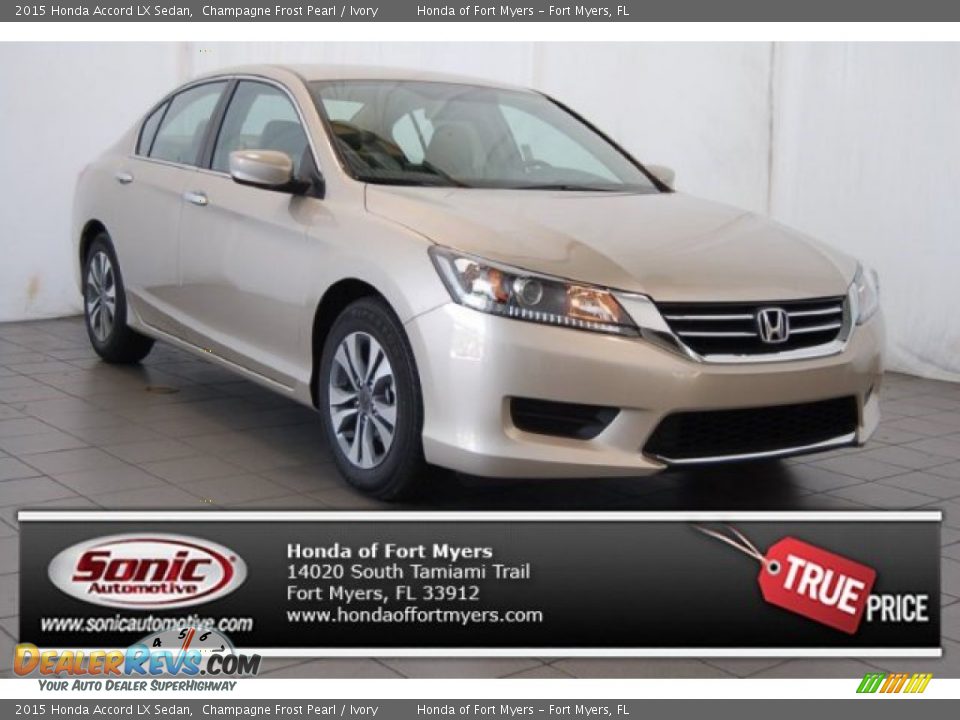 2015 Honda Accord LX Sedan Champagne Frost Pearl / Ivory Photo #1