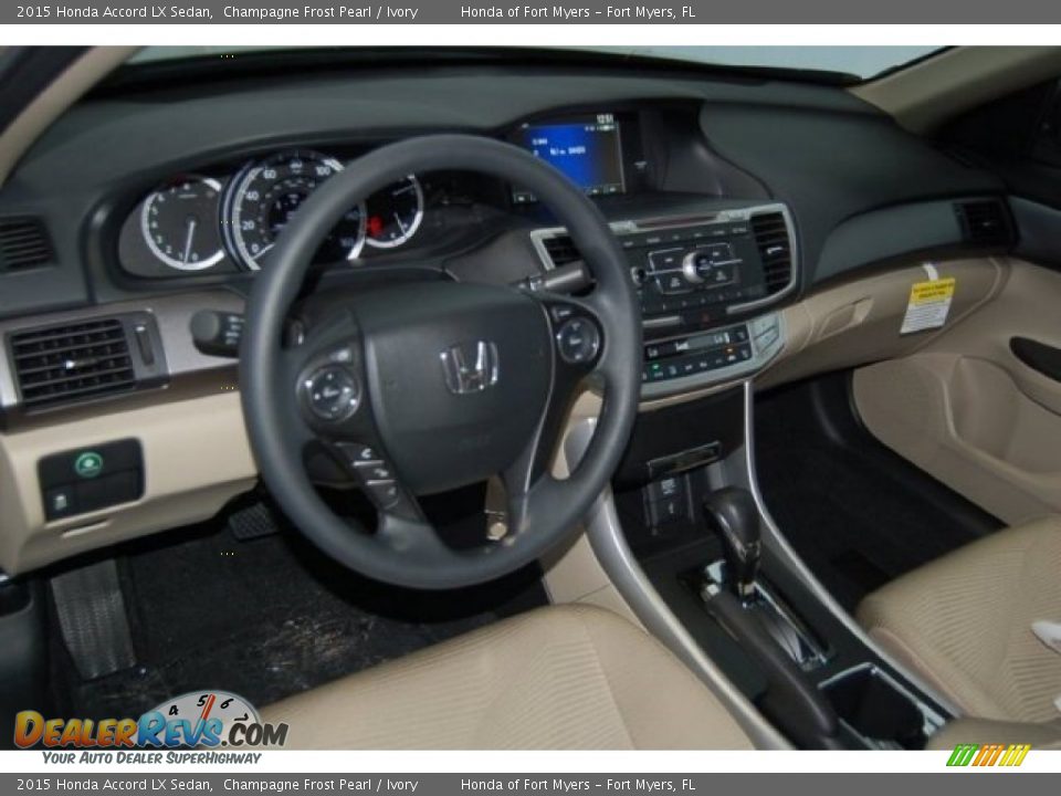 2015 Honda Accord LX Sedan Champagne Frost Pearl / Ivory Photo #9