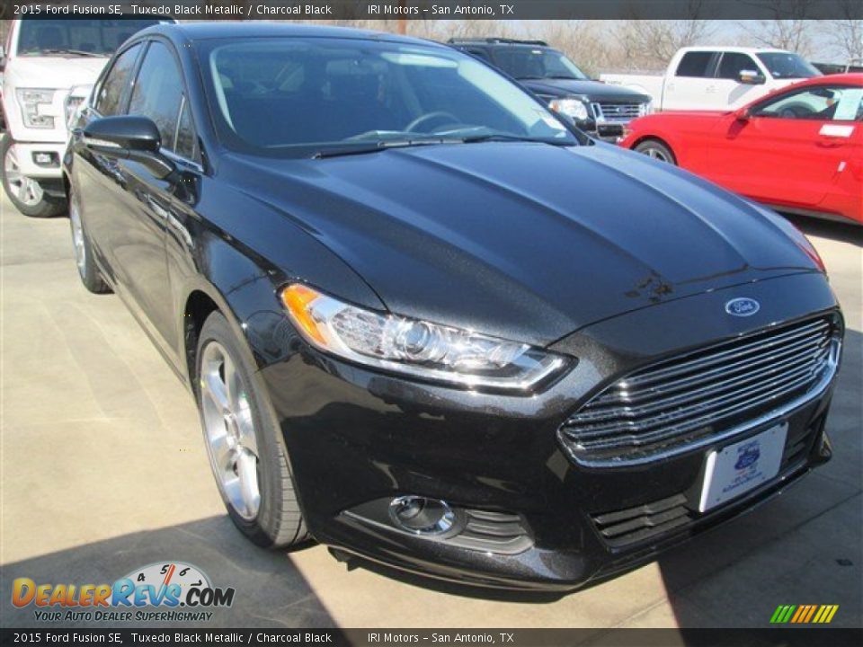 2015 Ford Fusion SE Tuxedo Black Metallic / Charcoal Black Photo #1