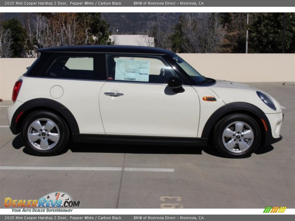 2015 Mini Cooper Hardtop 2 Door Pepper White / Carbon Black Photo #2