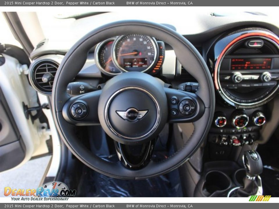 2015 Mini Cooper Hardtop 2 Door Pepper White / Carbon Black Photo #8