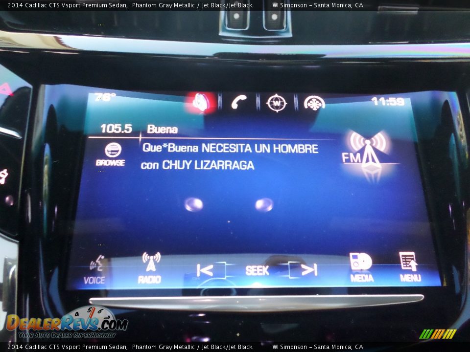 2014 Cadillac CTS Vsport Premium Sedan Phantom Gray Metallic / Jet Black/Jet Black Photo #14